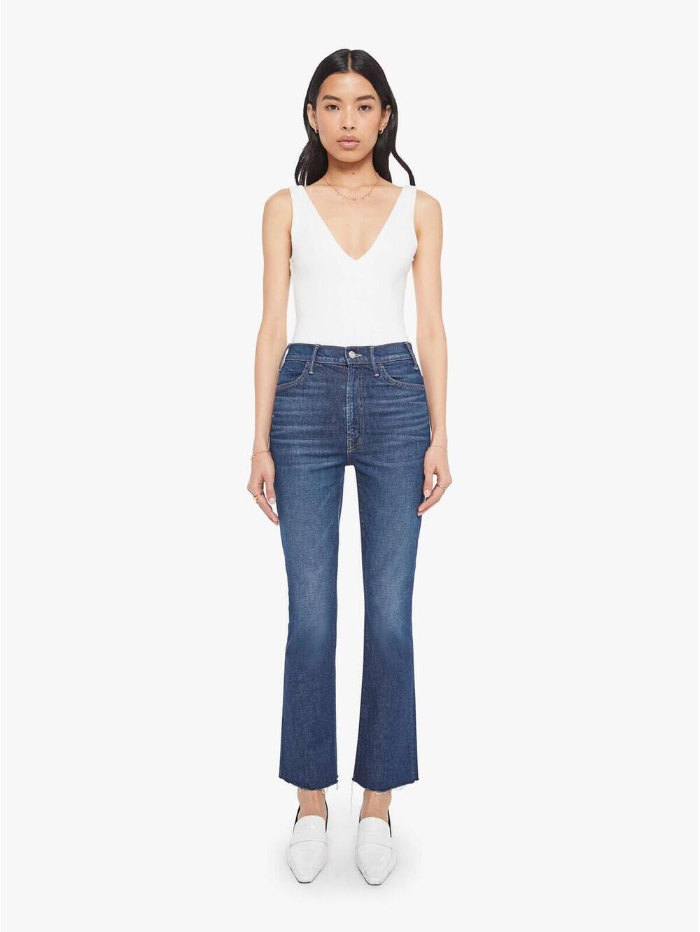 MOTHER Jeans - The Hustler Flood Fray - Wash: Kicks and Riffs - Size 26- NWT
